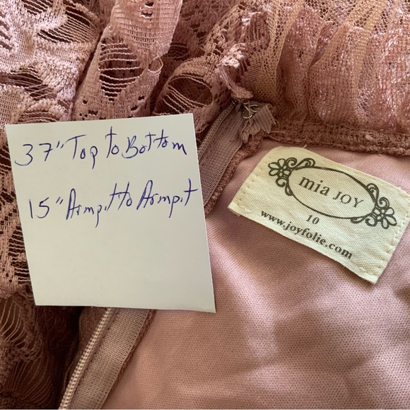 Joyfolie Pink Lace Tiered Dress - Picture 3 of 7